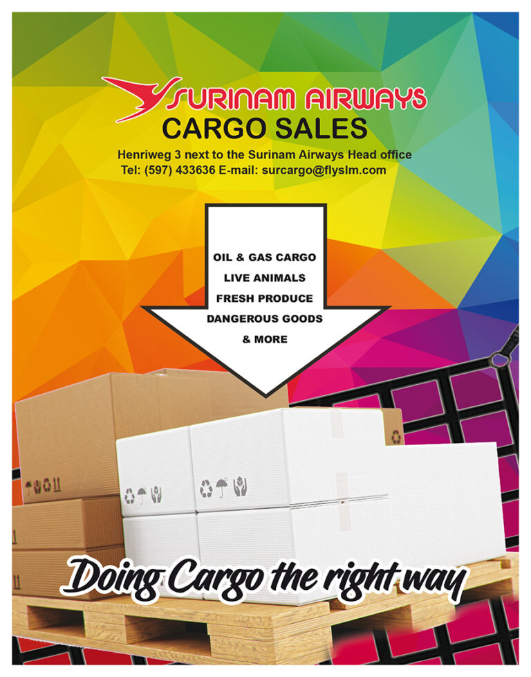 SURINAM AIRWAYS CARGO SALES